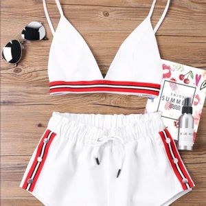 BNWOT Zaful Bra Two Piece Shorts Tracksuit New
